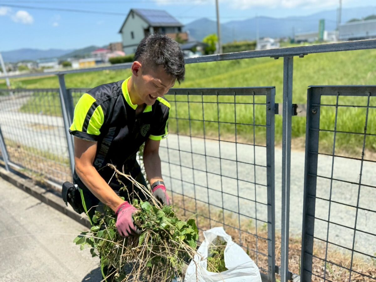 事務所の草刈り